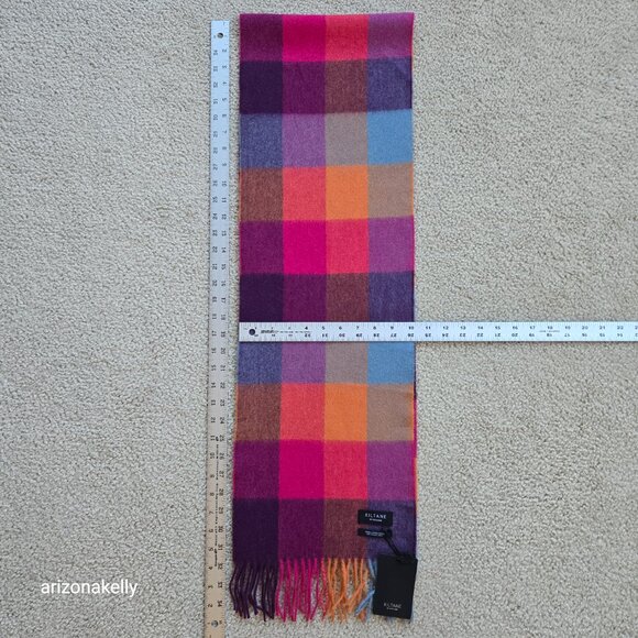 NWT Kiltane of Scotland Lambswool Colorful Fringe Scarf - Picture 9 of 10